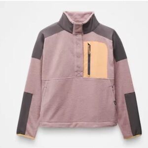 NEW PRANA Women’s peak snap up fleece jacket Willow Size Large